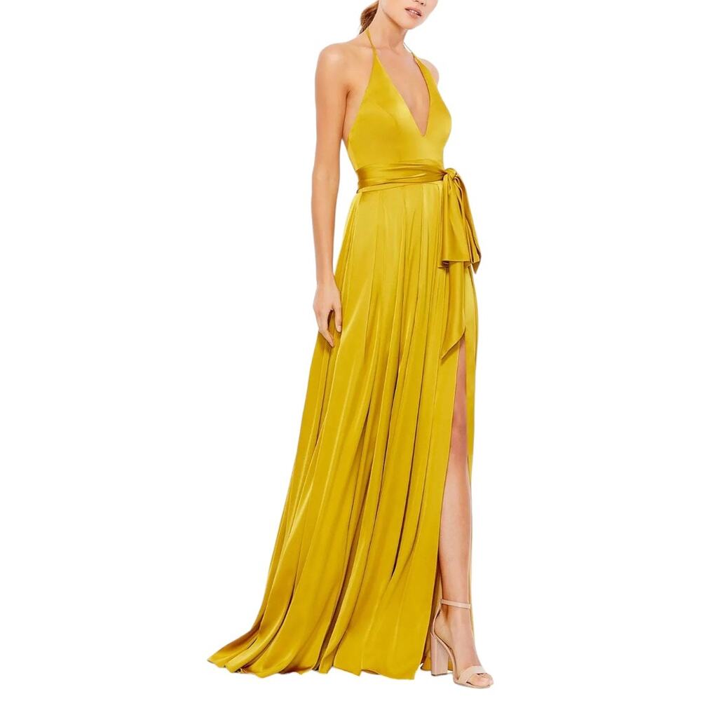 Mac Duggal Yellow Maxi Dress